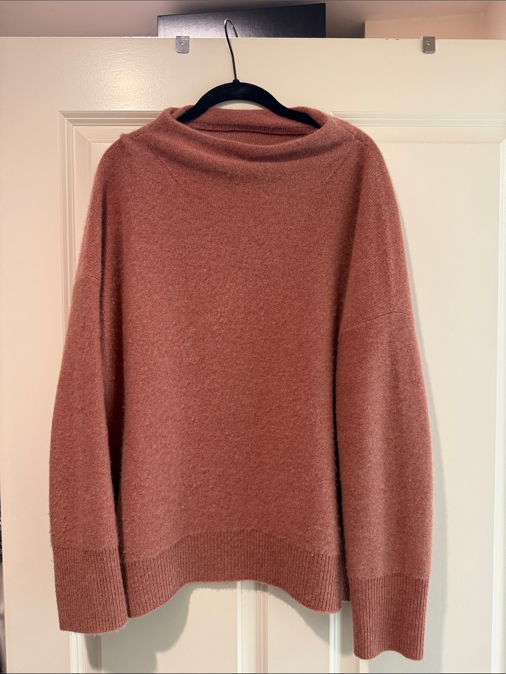 VINCE Soft Rose Funnel Neck Women's Cashmere Sweater